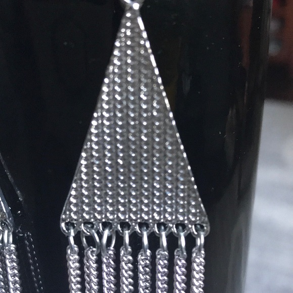 Earrings Silver plated with Fringe chains - Picture 3 of 7